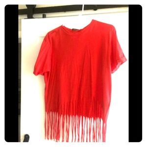 All Saints crop cotton tee